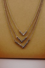 Silver-Tone Triple Strand