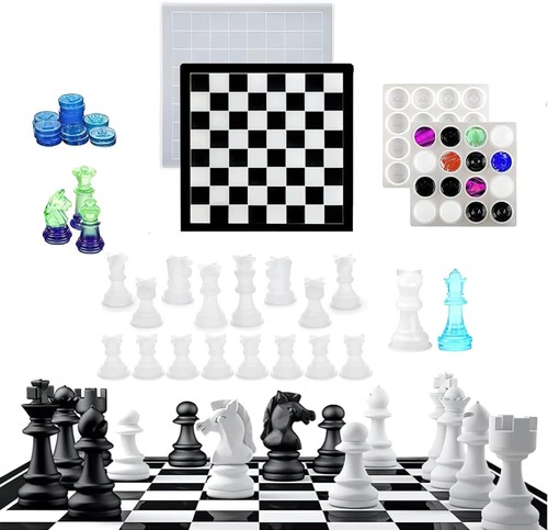 Chess silicone moulds - 3d,