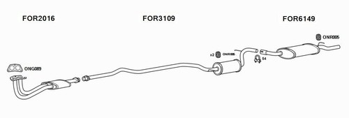 Euroflo exhaust system for - exhaust,