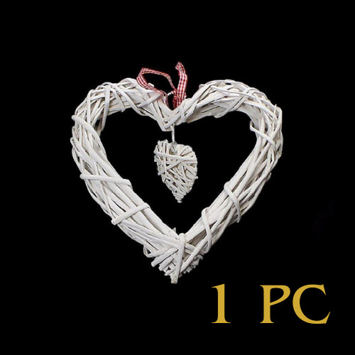 Rattan heart wreath - rattan,