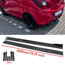 For Vauxhall Opel Corsa Hatch 78.7" Carbon Side Skirt Splitter Rocker Panel Lip