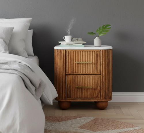 Aurora marble top bedside - aurora,