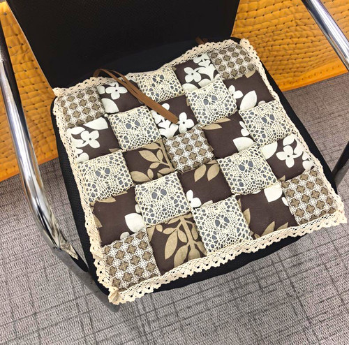 Patchwork lace chair cushion - patchwork,