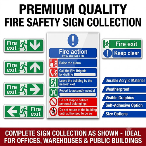 Fire exit sign emergency - sign,