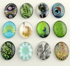 10 OVAL FEATHER PRINTED CLEAR