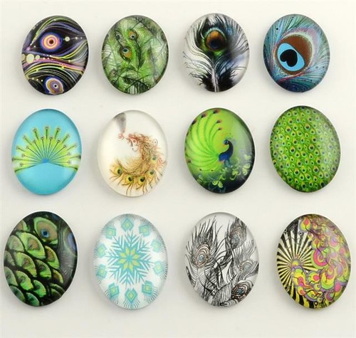 Oval feather printed - 10,