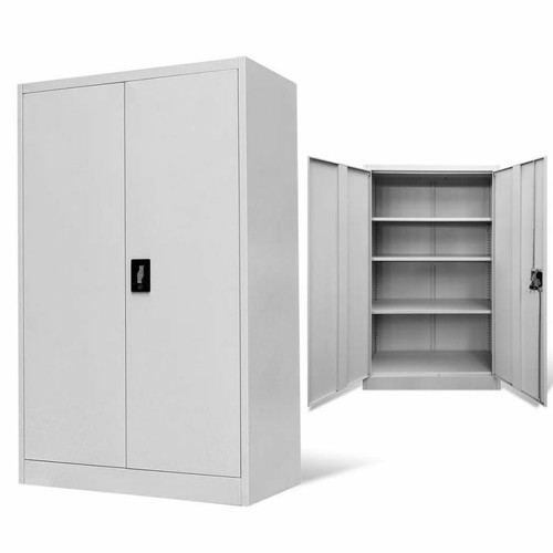Grey metal storage cabinet - cabinet, 2