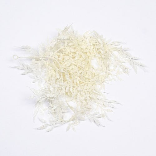 White glitter eucalyptus - white,