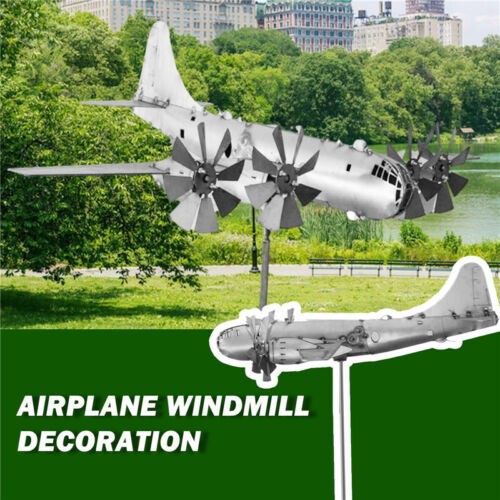 Metal airplane wind spinner - metal,