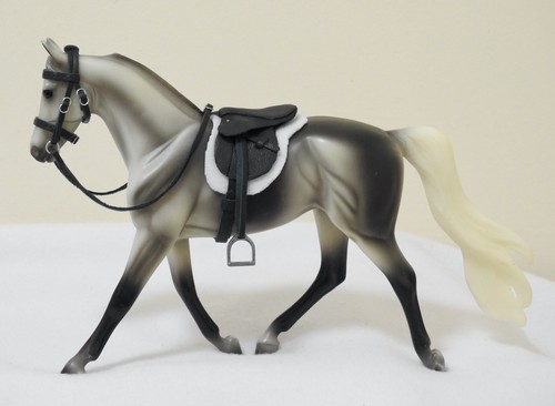 Handmade green leather saddle