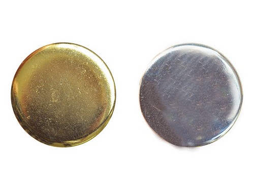 Round metal polished blazer - round,
