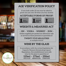 25ml 3 in 1 Alcohol Law Sign