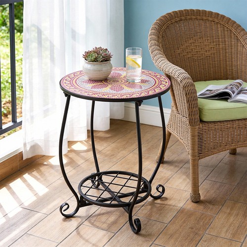 Outdoor mosaic bistro round - mosaic,