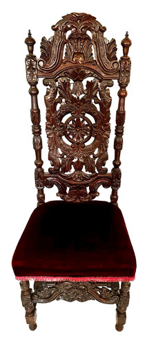 Antique 19th century oak high - century,