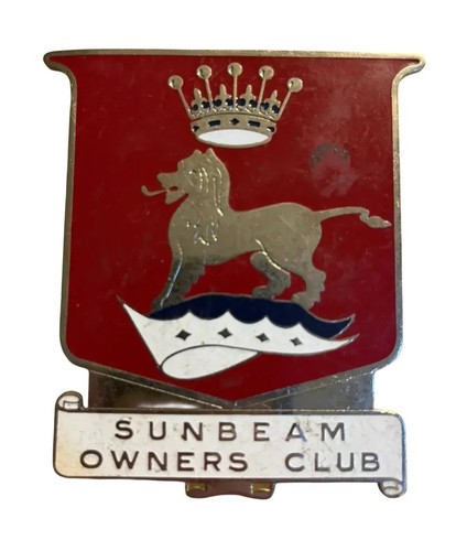Badge auto car - sunbeam, owners