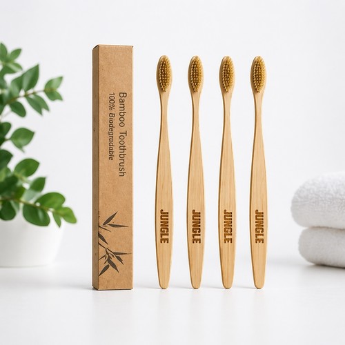 Jungle bamboo toothbrush boar - bamboo,