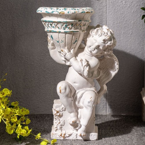 Angel statue plant stand - plant,