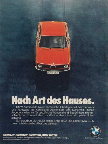 Bmw 1602 2002tii advertising - -,