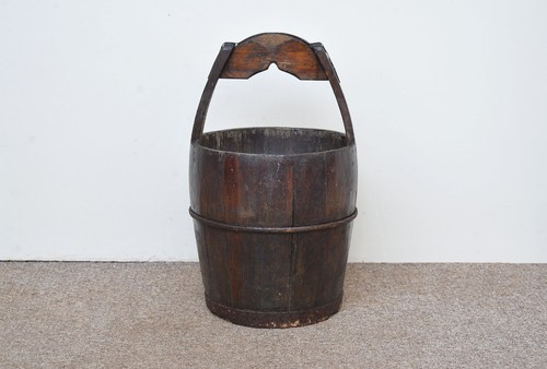 Old vintage wooden - wooden, bucket