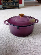 Kirkton House Cast Iron 28cm Casserole Dish Plum