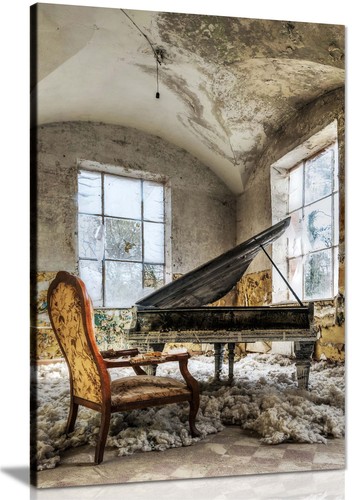 Old grand piano - old, buidling