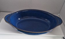 Denby Imperial Blue Small Gratin Oval Serving Dish.