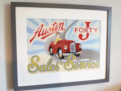 Austin j40 pedal car artwork - austin,