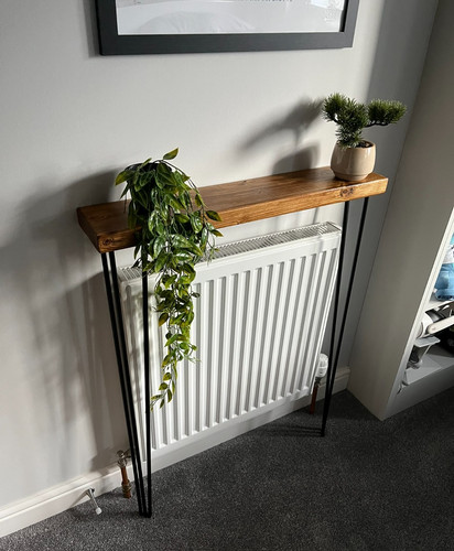 Rustic radiator shelf with - rustic,