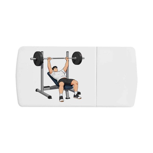 Man using bench press - using,