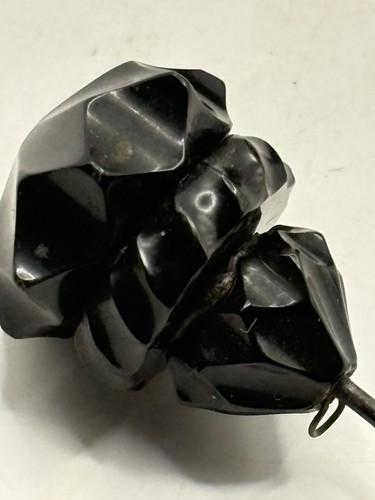 Carved jet vintage antique - jet,