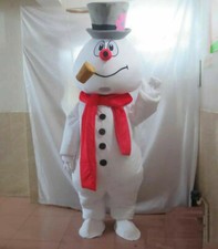 Christmas Frosty The Snowman Mascot Costume Parade Character Fancy Cosplay Dress