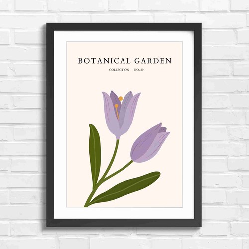 Minimalist purple tulip - minimalist,