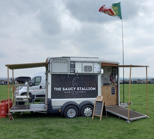 Converted horse box pizza - box,