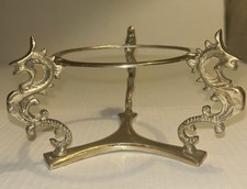Vintage Brass 3 Footed Dragon Display Stand Sphere Orb Crystal Ball… 4 X 6”