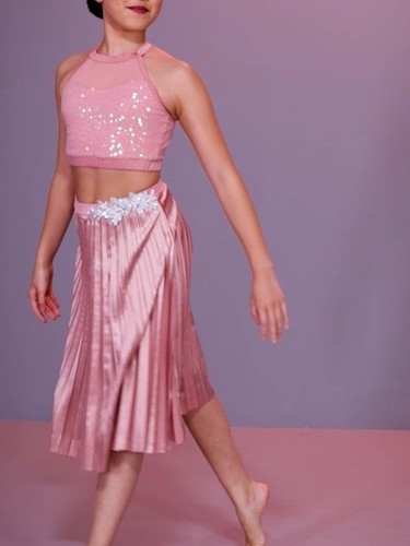 Weissman blush pink pleated - blush,
