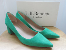 LK Bennett Green Suede Sloane