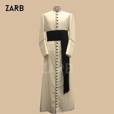 Cream Roman Cassock Black Trim