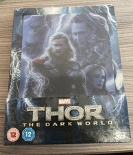 THOR THE DARK WORLD - UK LENTICULAR 3D + 2D BLU RAY STEELBOOK - NEW (LOOSE DISC)