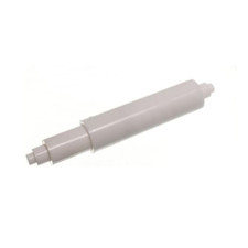 TOILET ROLL HOLDER SPARE WHITE PLASTIC SPRUNG ROLLER