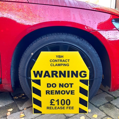 Joke wheel clamp car - joke,