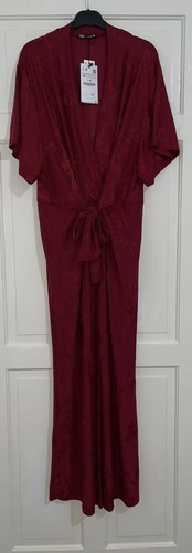 Zara red burgundy long wide - zara,