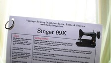 Singer 99k Sewing Machine Flash Card Set/Manual Replacement -BEST SELLER!