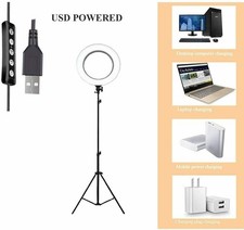 NEW 12" white Colour White LED Studio Ring Light Stand Tripod Smartphone Selfie