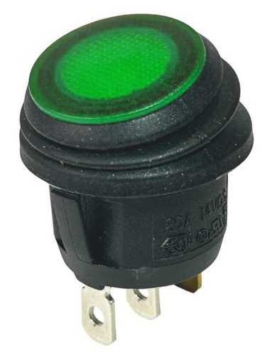 12v waterproof off green - on/off,