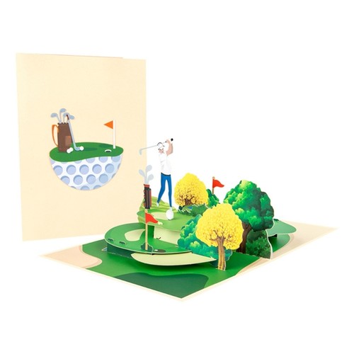 Golf popup card - card,