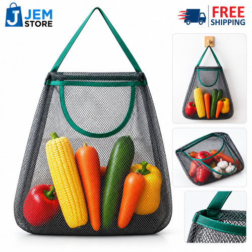 Reusable hanging storage mesh - reusable,