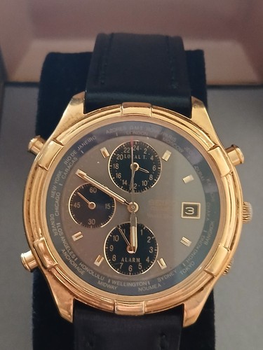 Seiko 5t52 6b2a world time - seiko,
