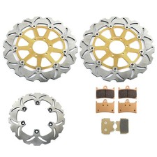 Front Rear Brake Discs Rotors Pads For Yamaha 98-03 FZS 600 Fazer 600 1998-2003