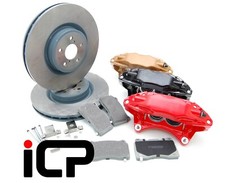 ICP Front 4 Pot Big Brake Kit Gold Fits: Subaru Impreza Legacy Forester 5x100