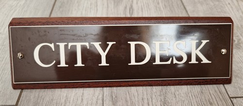 Wooden plaque for - wooden, 'city